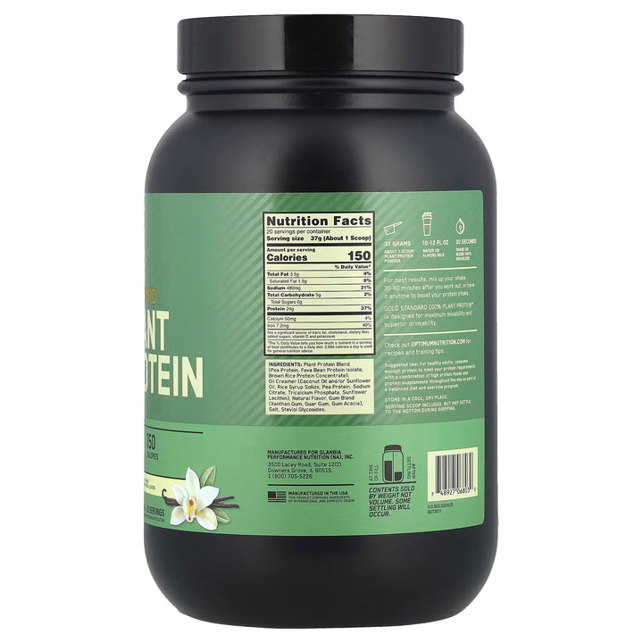 ON Gold Standard 100% Plant Protein 20 porciones