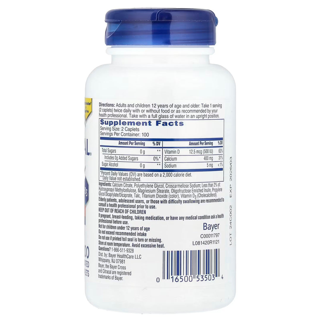 Bayer Citracal + D3 200 caplets