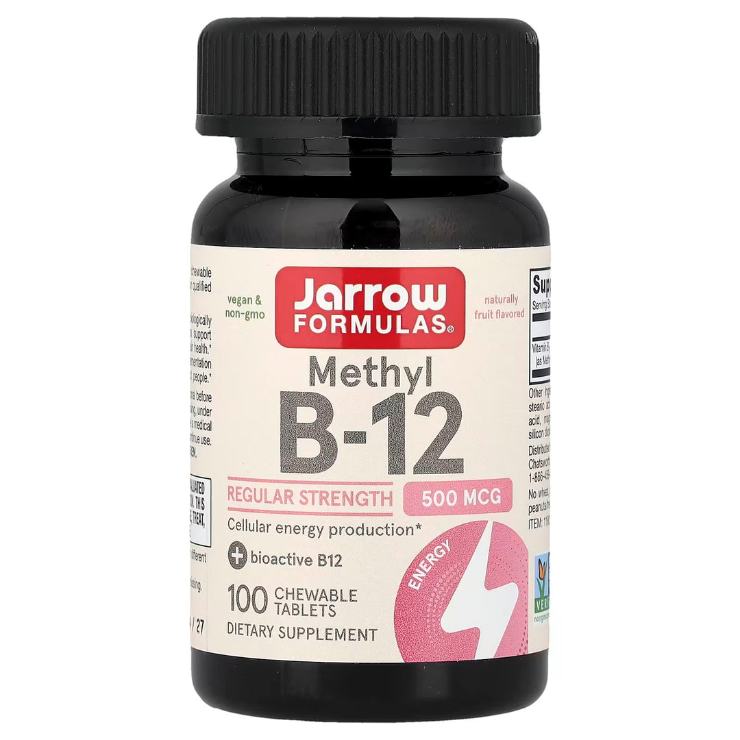 Metil B12, Fruta, 500 mcg, 100 Chewable tabs