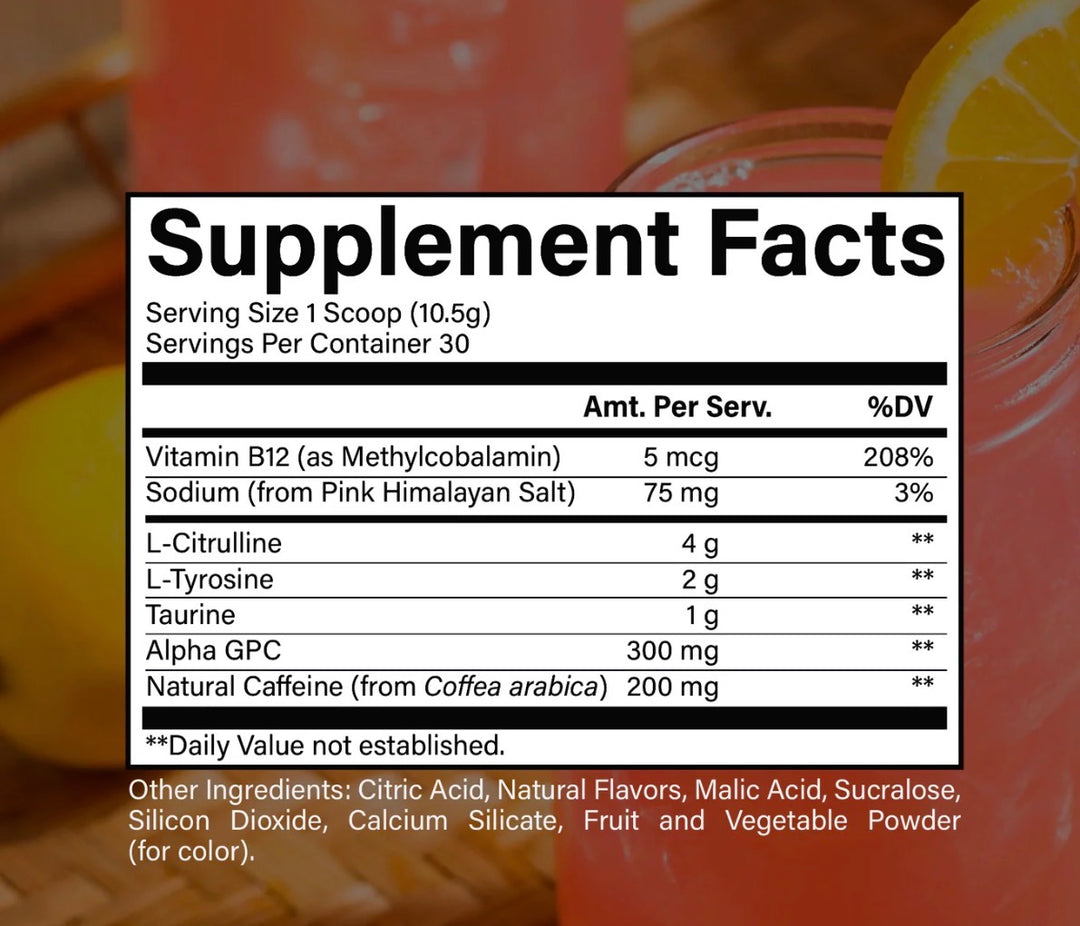 RAW ESSENTIAL PRE-WORKOUT TINGLE-FREE 30 porciones