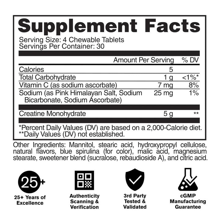 GAT CREATINE CHEWS 30 porciones