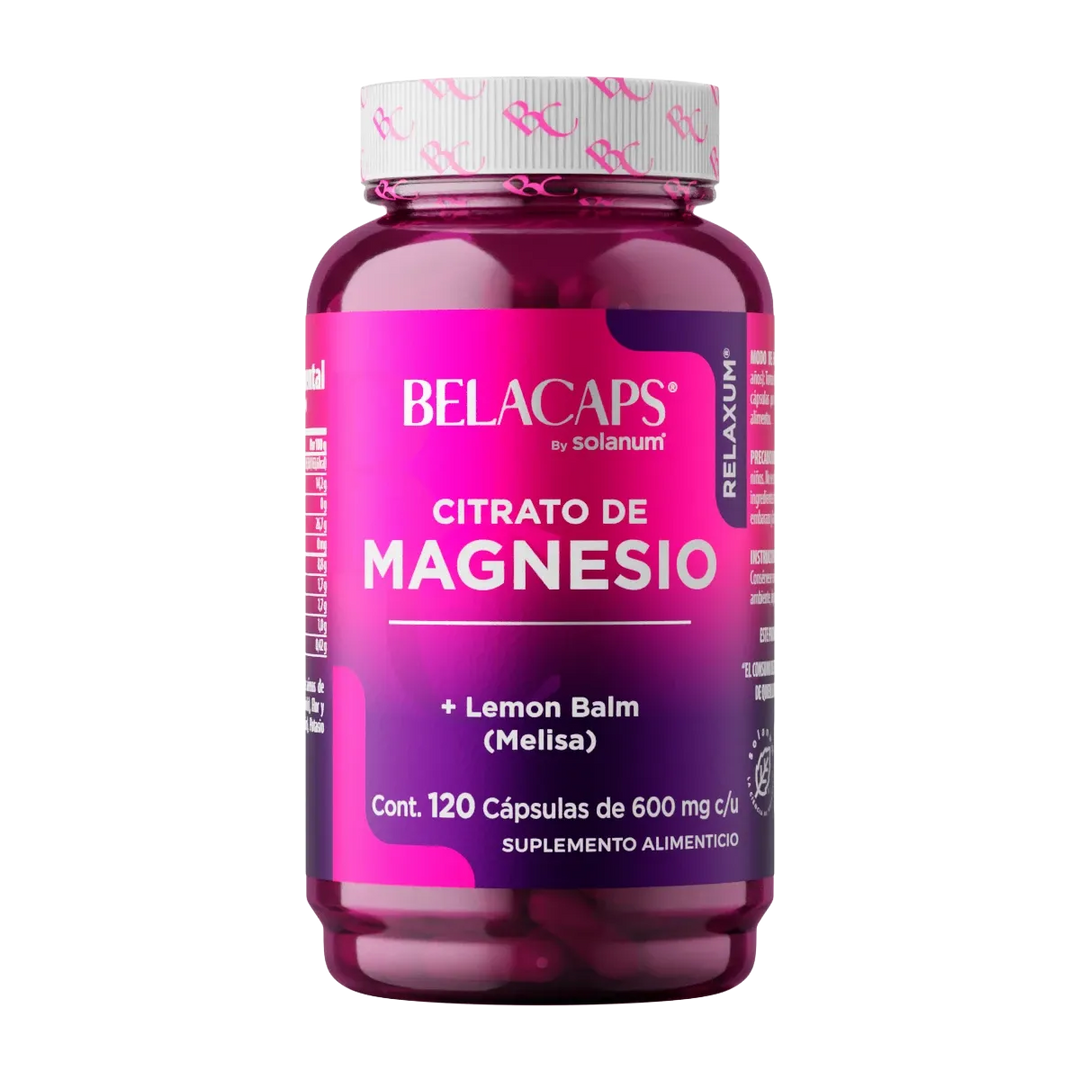 Citrato de Magnesio 120 Cápsulas
Cápsulas de Citrato de Magnesio con Lemon Balm (Melisa).