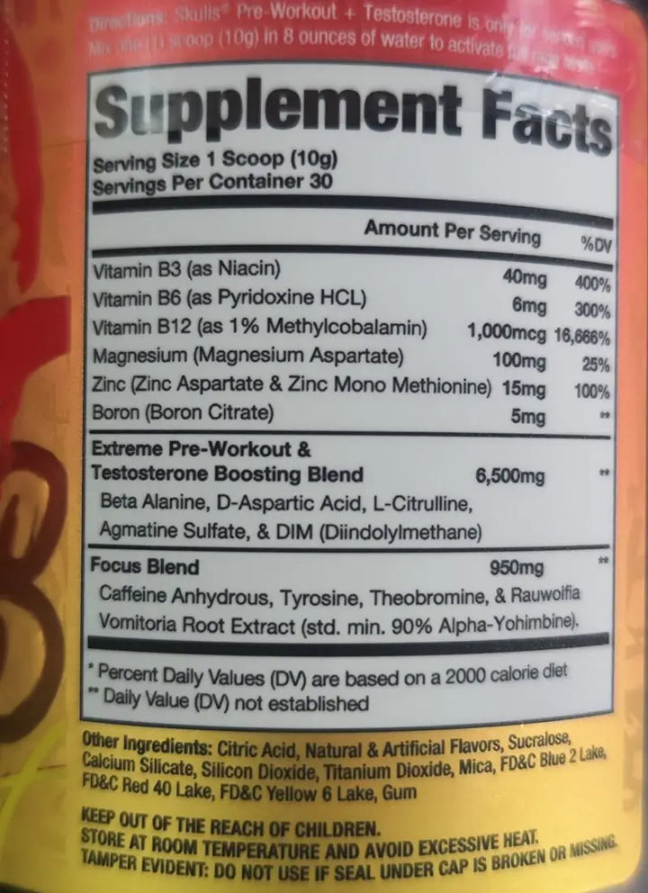Skulls Nutrition Pre-workout Xtreme 30 porciones