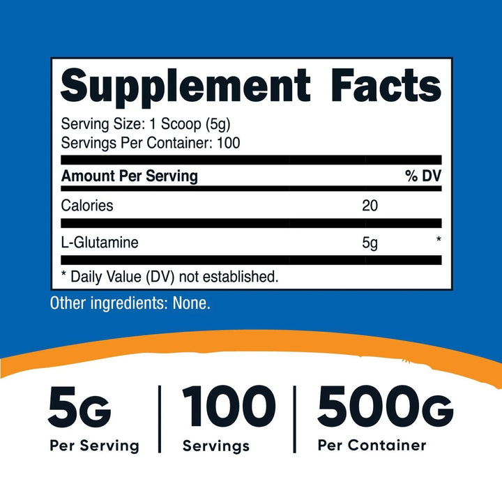 Nutricost L-Glutamine Powder 100 porciones