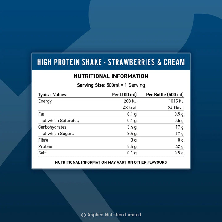 Applied Nutrition 500ml Protein Shake 42g proteína