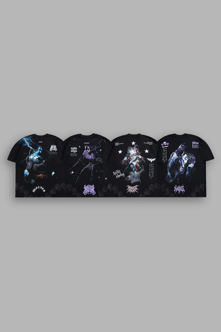 BATMAN VS JOKER "SIDE-BY-SIDE" TEE BOX SET IN BLACK