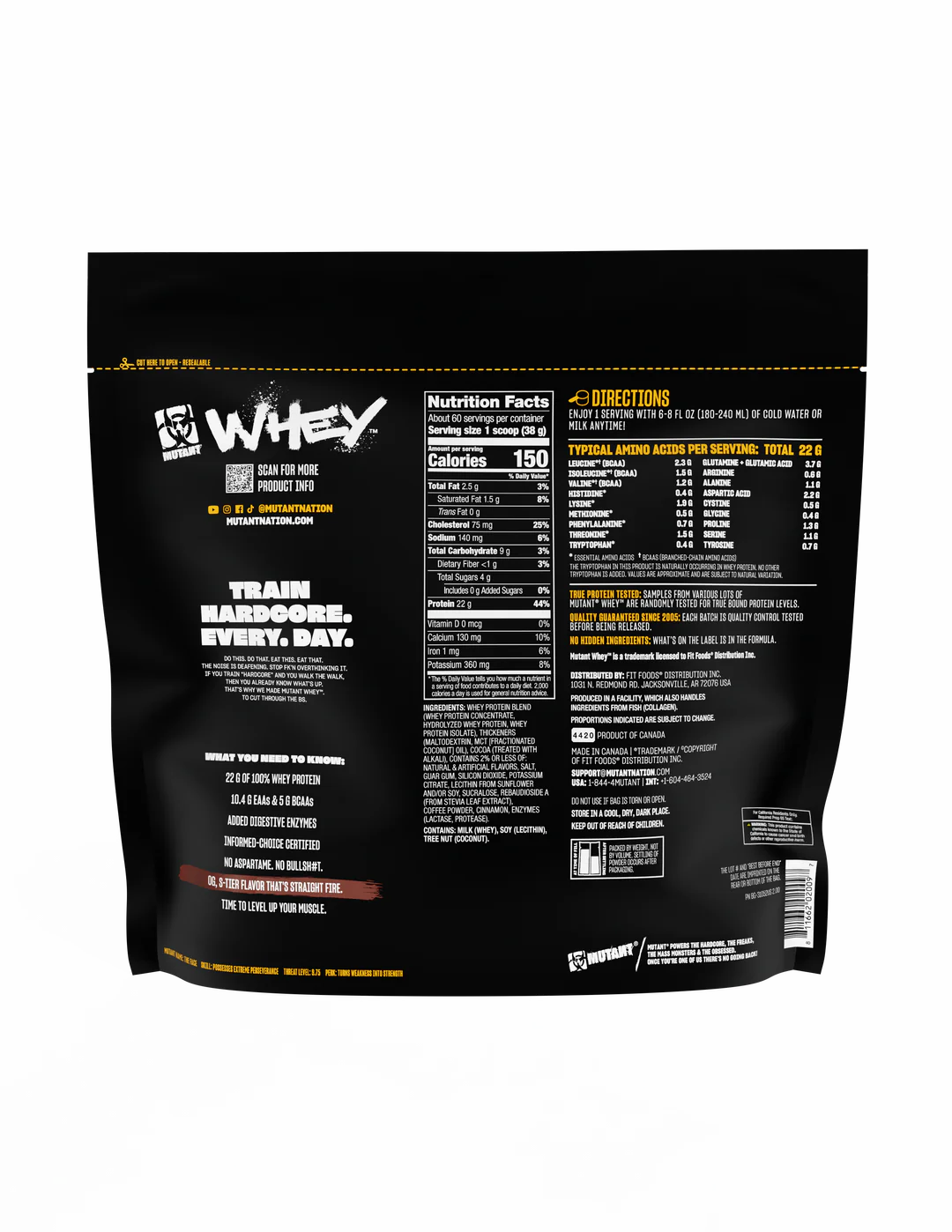 Mutant Whey 10 lbs 119~123 porciones