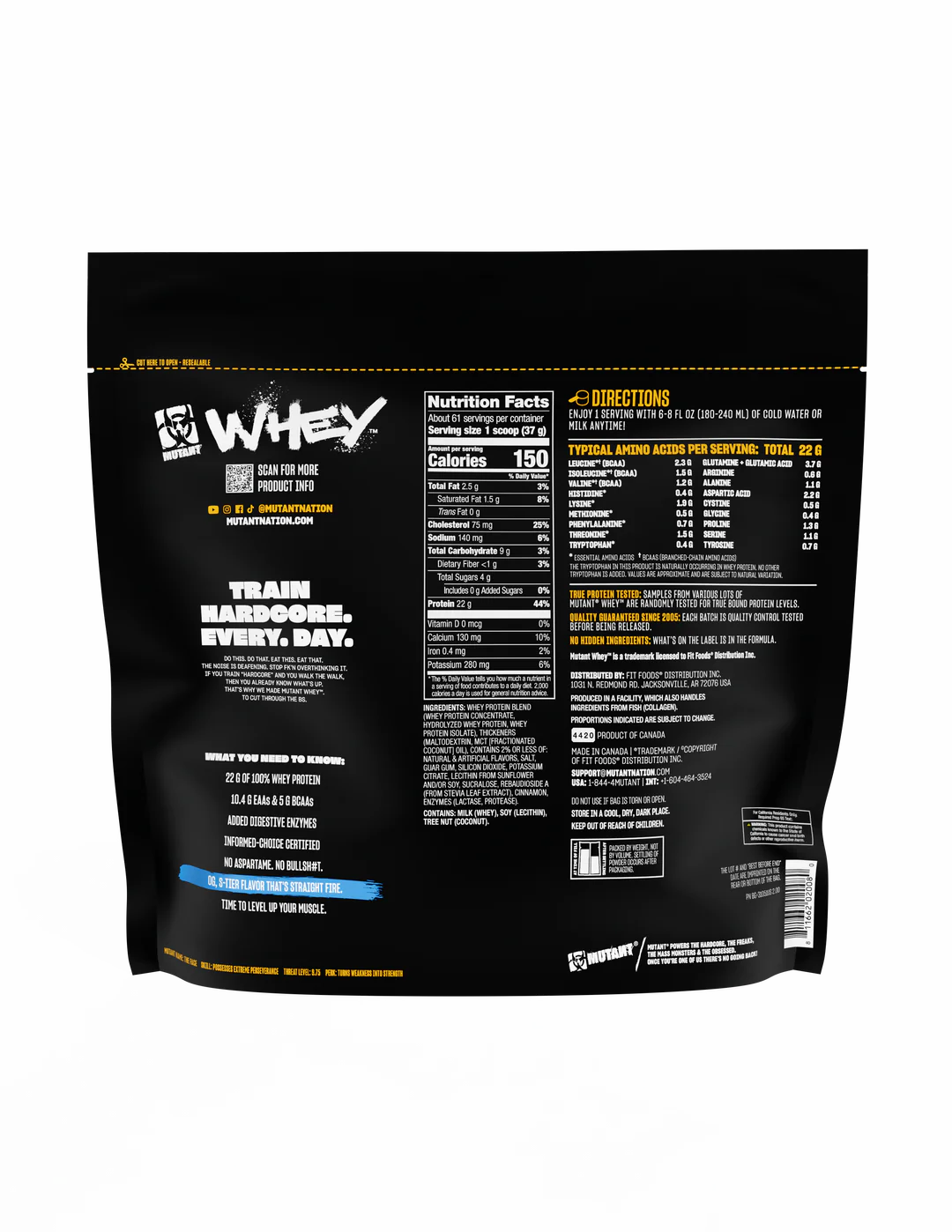 Mutant Whey 10 lbs 119~123 porciones