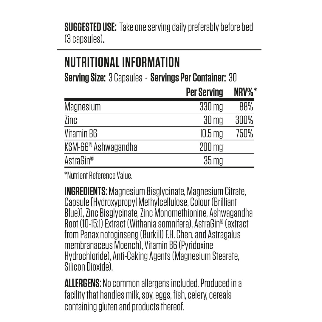 Zinc, Magnesium & Vitamin B6 (ZMA) 90 caps
