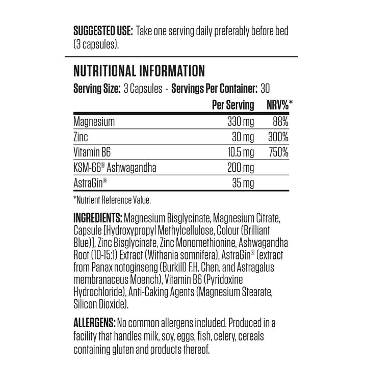 Zinc, Magnesium & Vitamin B6 (ZMA) 90 caps