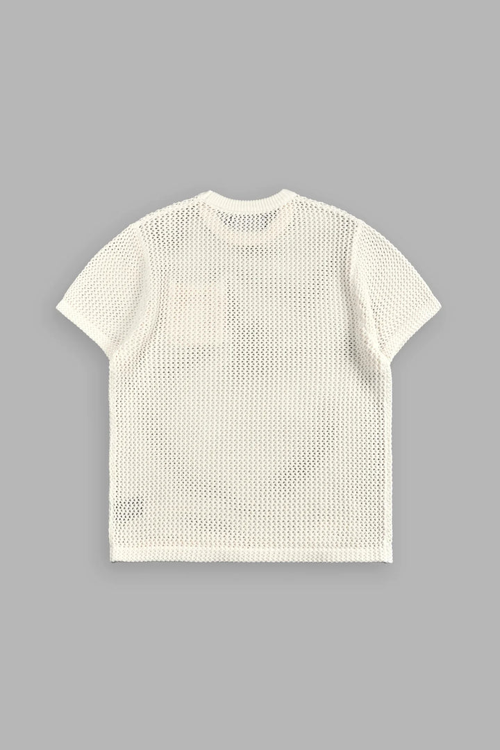 DARC CORE SATVA KNIT S/S V2 SHIRT IN CREAM