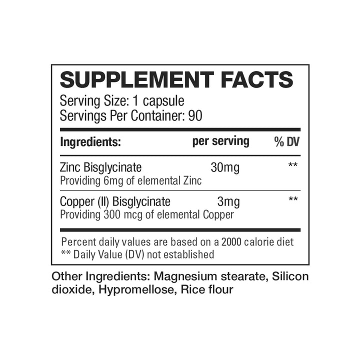 HD MUSCLE ZINC 30mg 90 caps