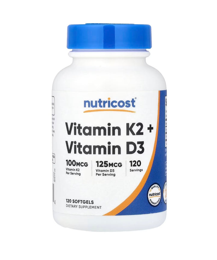 Nutricost Vitamin K2 + Vitamin D3 120 Softgels