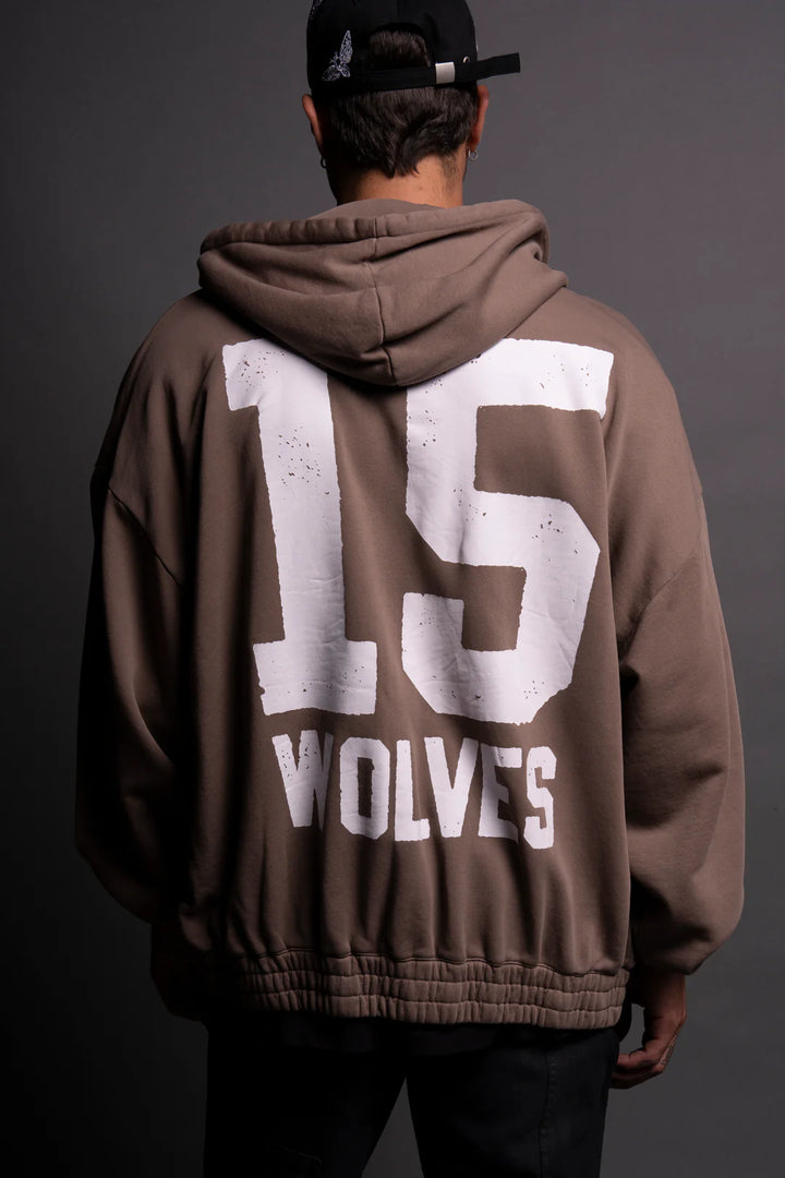 OUR ZONE "CHAMBERS" ZIP HOODIE IN MOJAVE BROWN