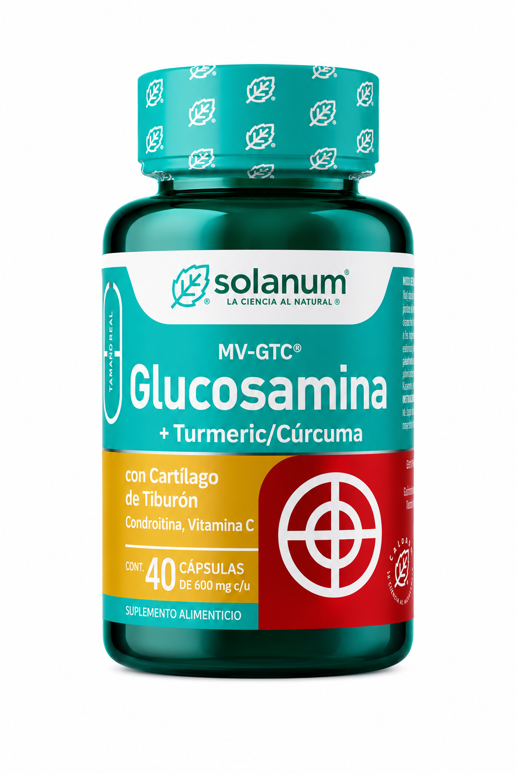 Glucosamina Cúrcuma Cartílago Tiburón Solanum Cápsulas 40 Caps 600mg c/u