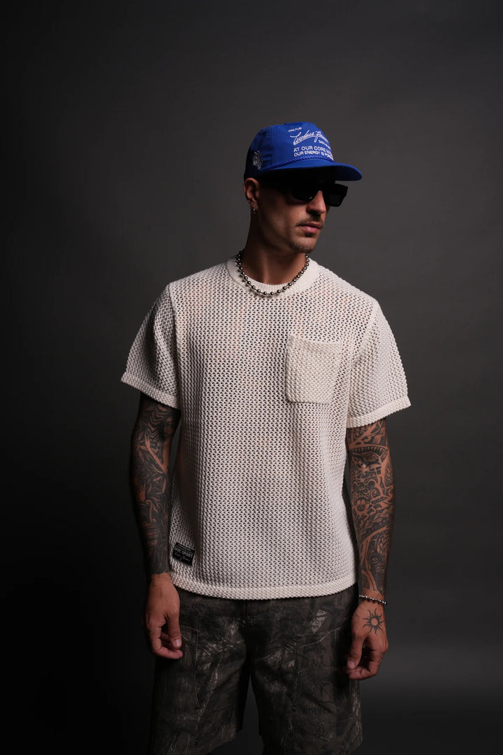 DARC CORE SATVA KNIT S/S V2 SHIRT IN CREAM