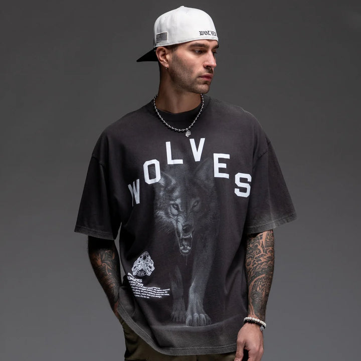 IN THE SHADOWS "PREMIUM VINTAGE" OVERSIZED TEE IN WOLF GRAY