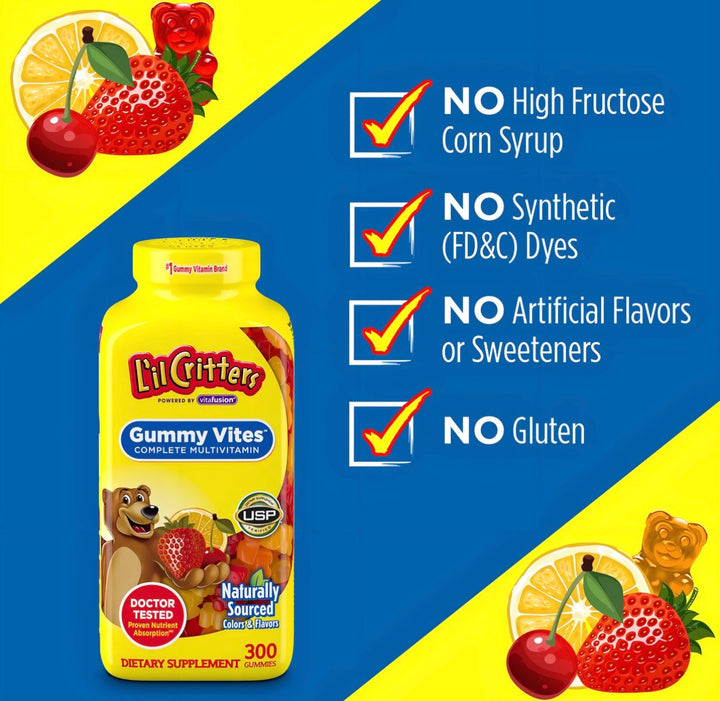 L’il Critters Gummy Vites – Multivitamínico Diario (300 Gomitas)