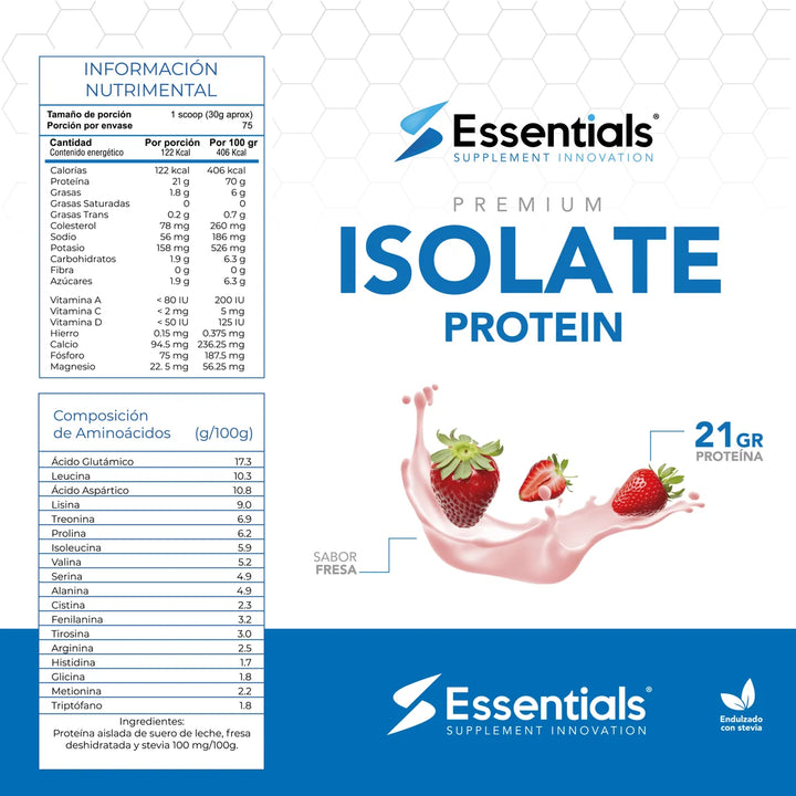 Essentials Proteína Isolate 5 Lb 75 porciones