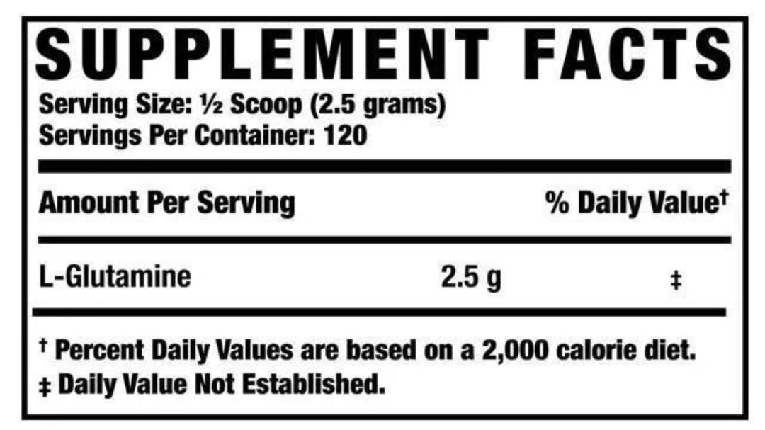 Glutamine XS Unflavored Powder 2.5g 120 porciones