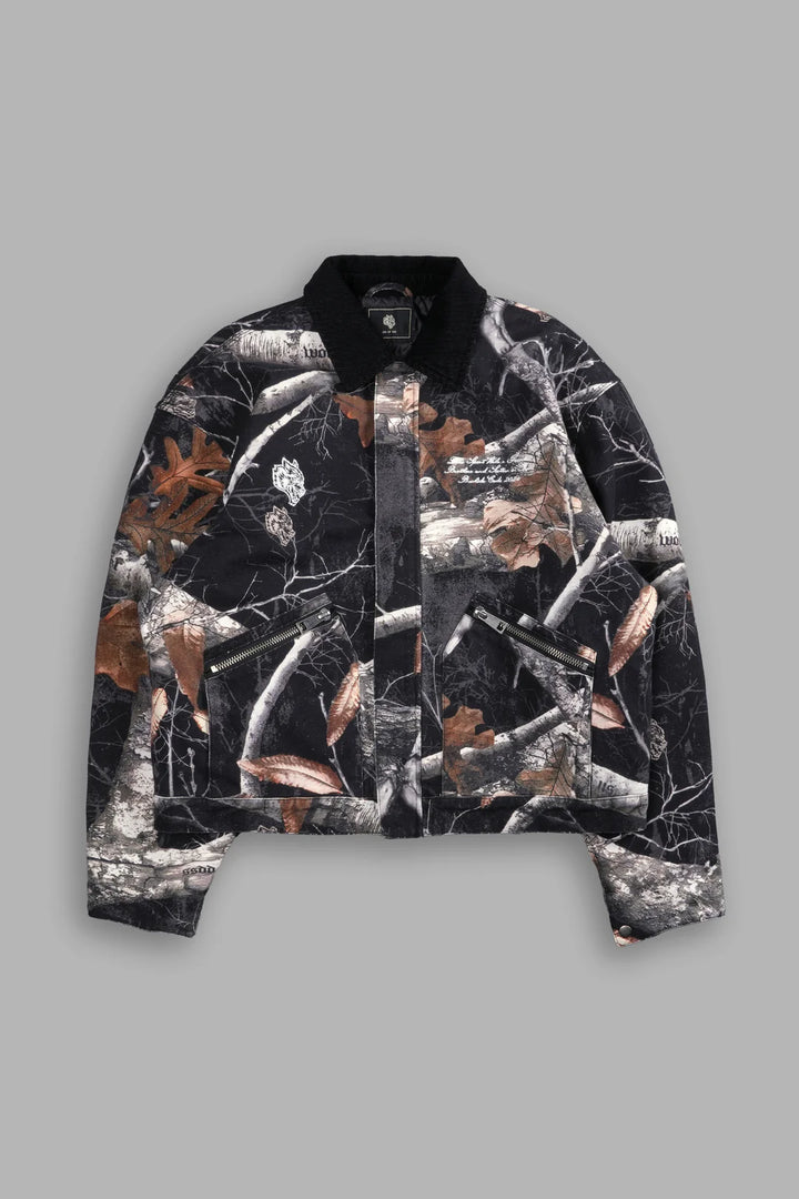 OUR LANE EARL JACKET IN DARC WOODLAND CAMO