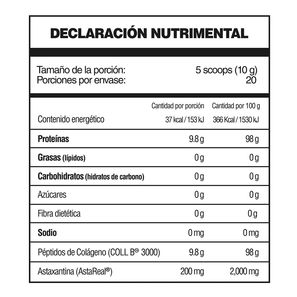 PÉPTIDOS DE COLÁGENO COLL B™ 3000 + ASTAXANTINA 20 porciones