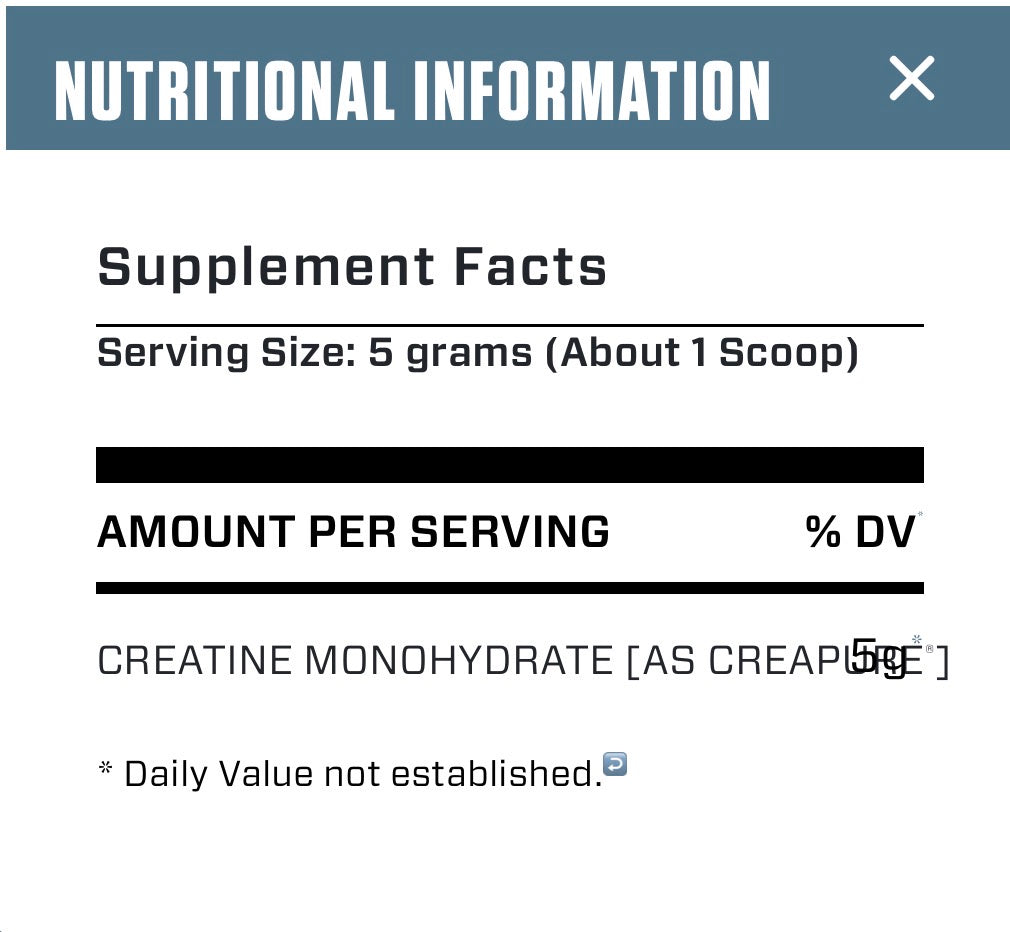 Dymatize 5g Creatina 60 porciones