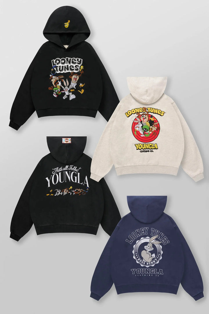 5114 - LOONEY TUNES EMBROIDERED HOODIES