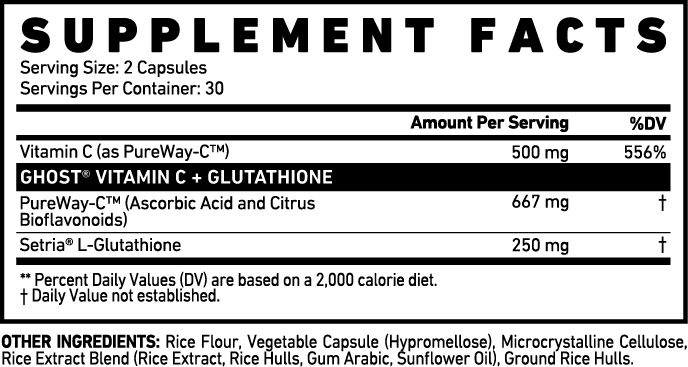 GHOST® BASICS VITAMIN C + GLUTATHIONE 60 caps