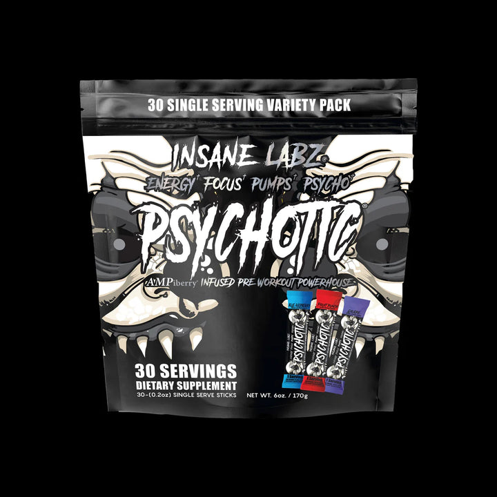 Psychotic Black Single Serving Variety Packs 30 porciones