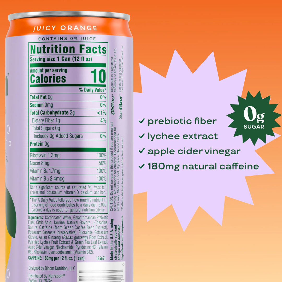 Bloom Nutrition
Sparkling Energy 12oz (355ml)