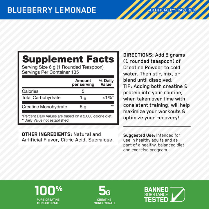 ON Micronized Creatine Blueberry Lemonade 135 porciones