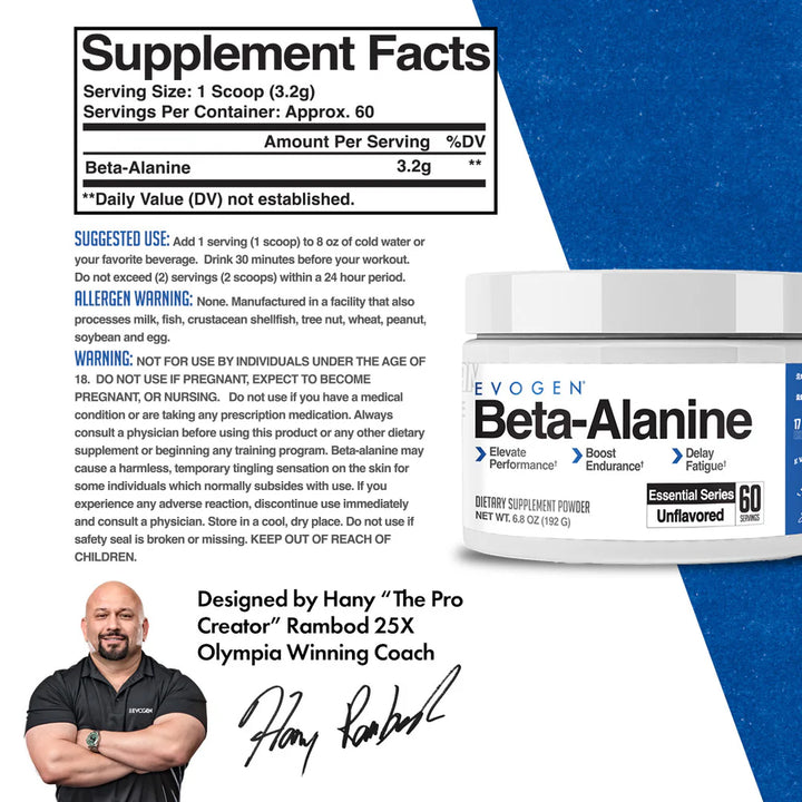 Evogen Beta Alanine Powder 60 porciones