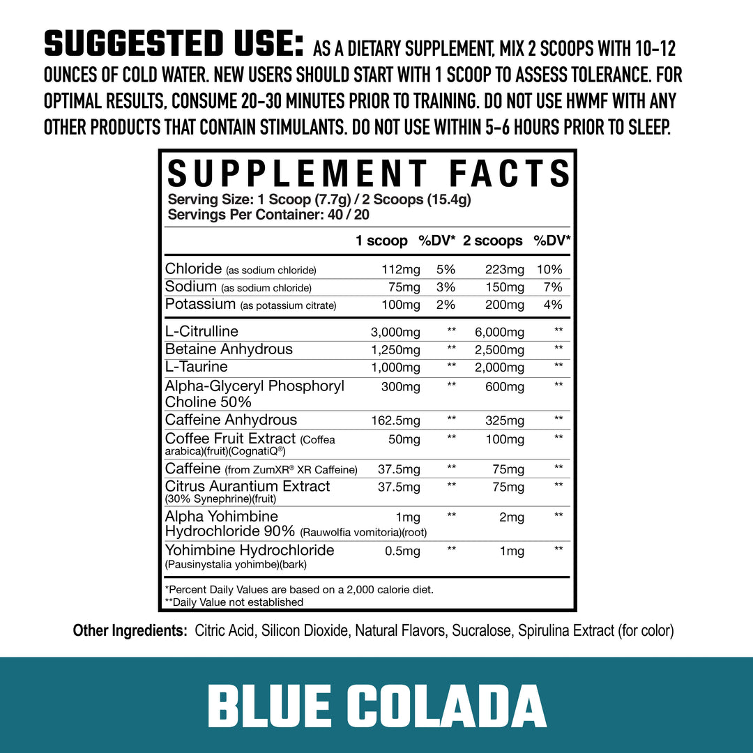 Axe & SLEDGE HWMF // HIGH STIM PRE-WORKOUT 40/20 porciones