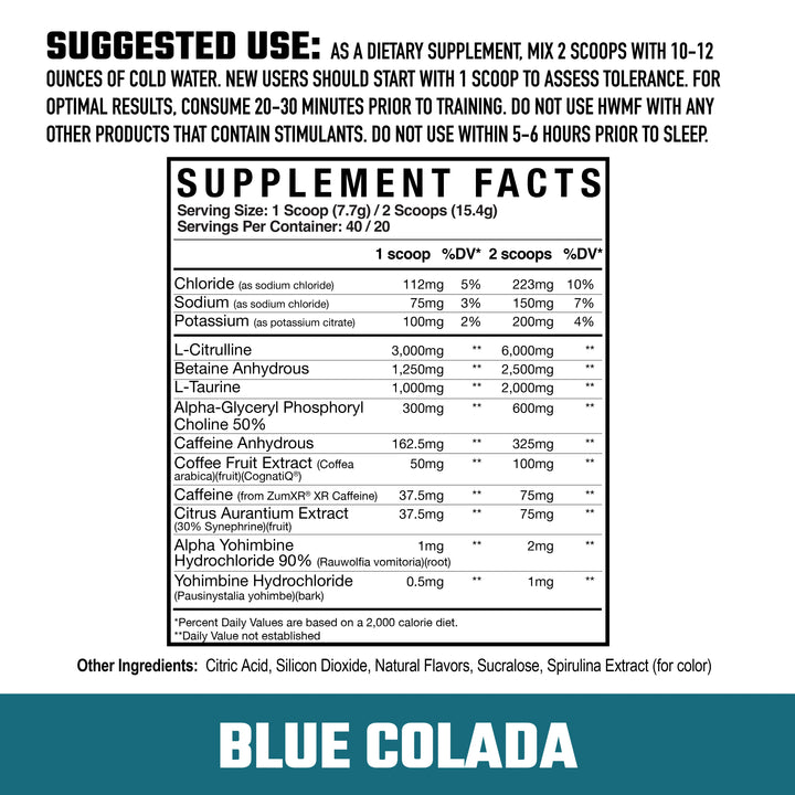 Axe & SLEDGE HWMF // HIGH STIM PRE-WORKOUT 40/20 porciones