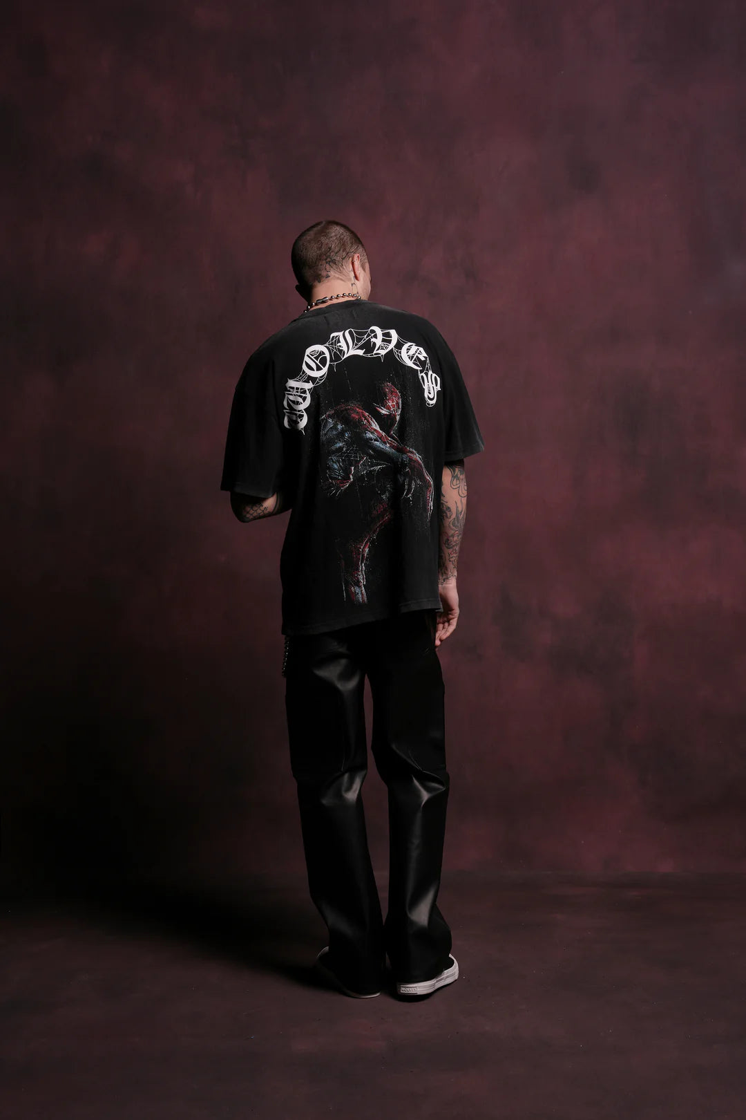 DARC SPIDER "PREMIUM" OVERSIZED TEE IN BLACK