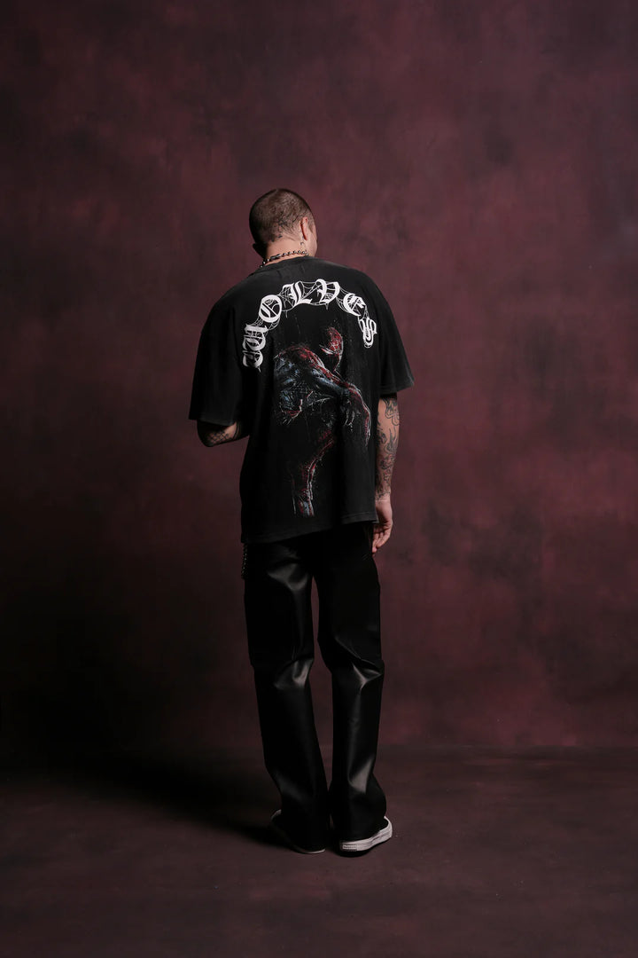 DARC SPIDER "PREMIUM" OVERSIZED TEE IN BLACK