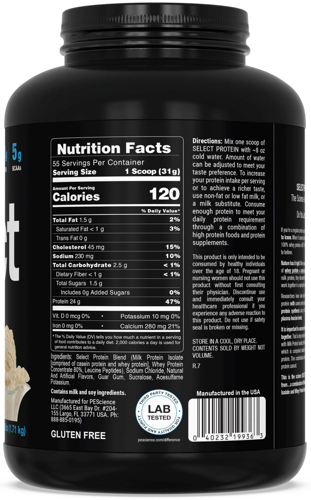 Select Protein Powder 4.05lbs 55 porciones