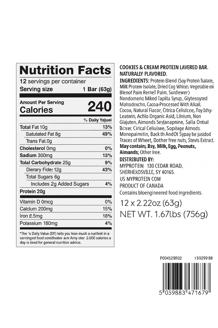 Myprotein LAYERED BAR 20g Protein (63g)
