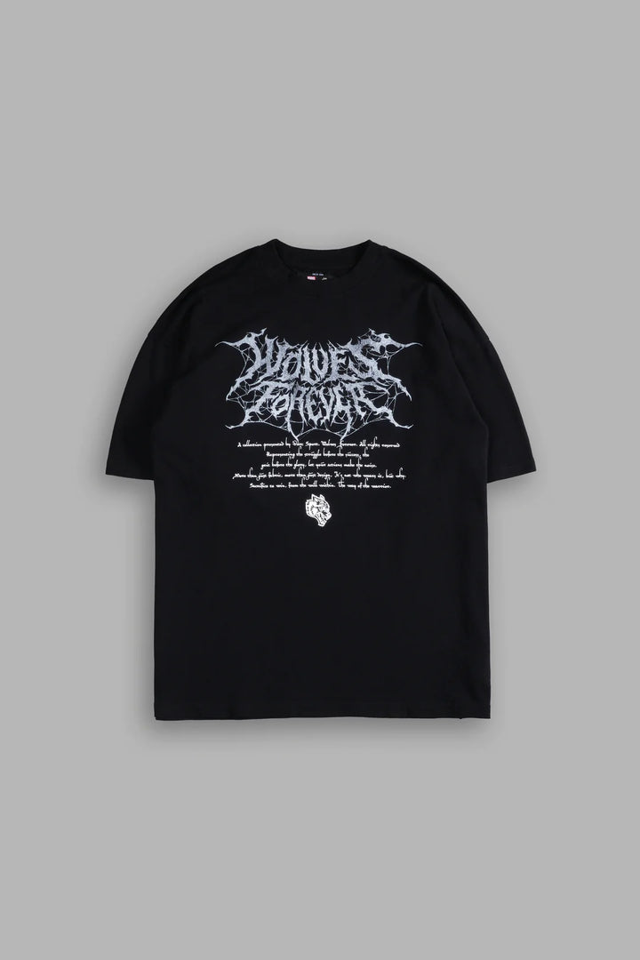 WEB OF SHADOWS "PREMIUM" OVERSIZED TEE IN BLACK