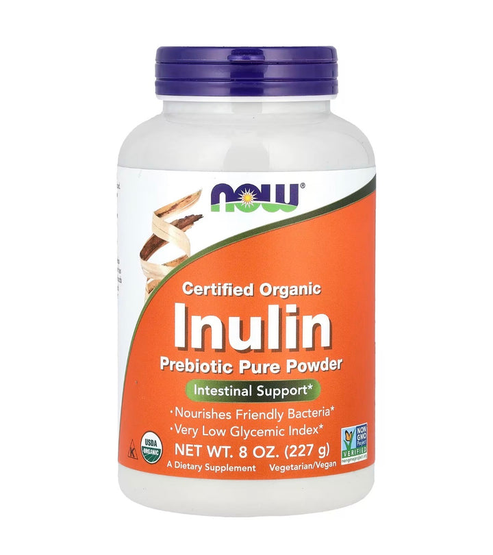 Now Prebiotic Pure Powder Inulin 227g 57 porciones