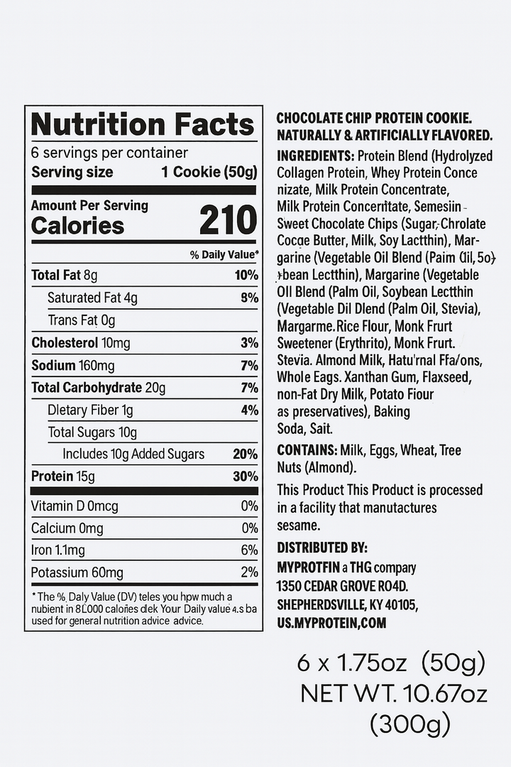 BAKED COOKIES MYPROTEIN 50g