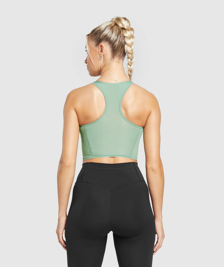 CROP MESH TANK