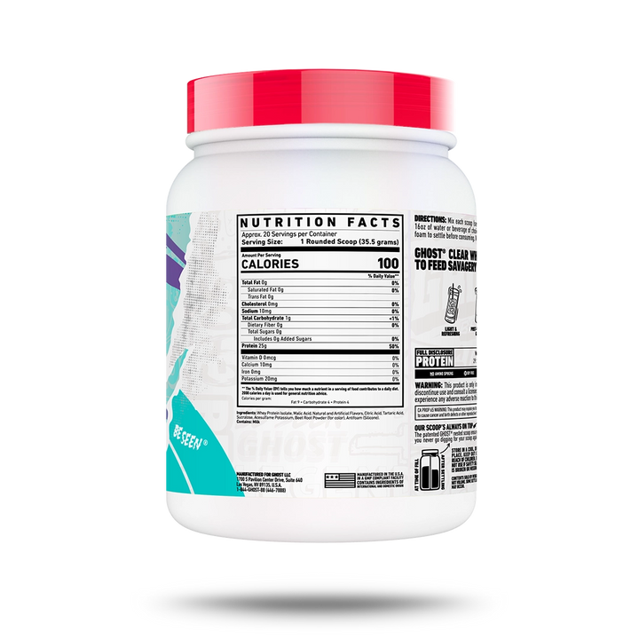 Ghost Clear Whey 20 porciones