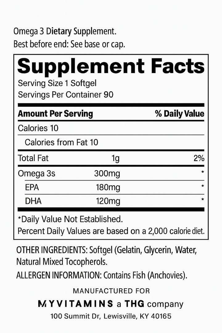 MyVitamins Omega 3 90 softgels