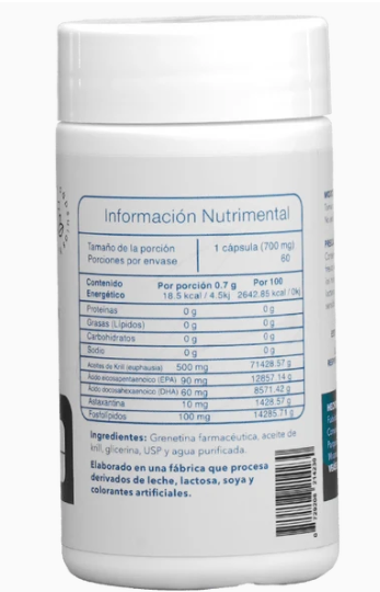 Aceite De Krill 700mg 60 Cápsulas