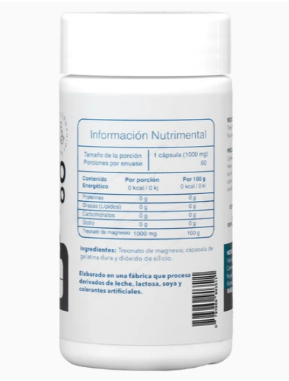 Treonato   De   Magnesio   1000mg   60   Cápsulas