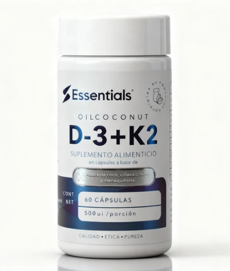 Vitamina D3 + K2 500UI 60 Cápsulas