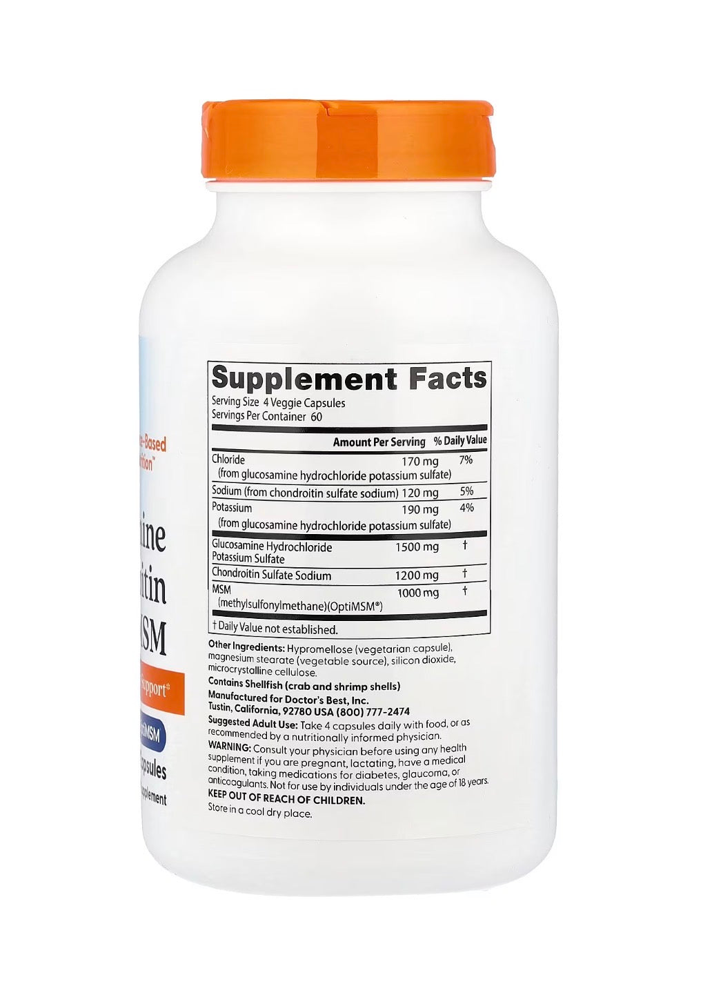 Glucosamine Chondroitin MSM 240 veggie caps