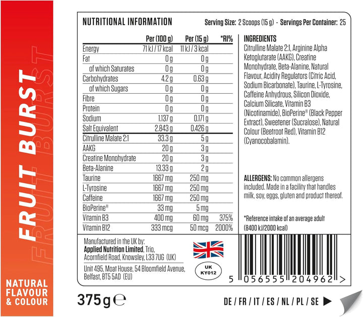 Pump 3G - Pre-entrenamiento con cafeína 50 porciones